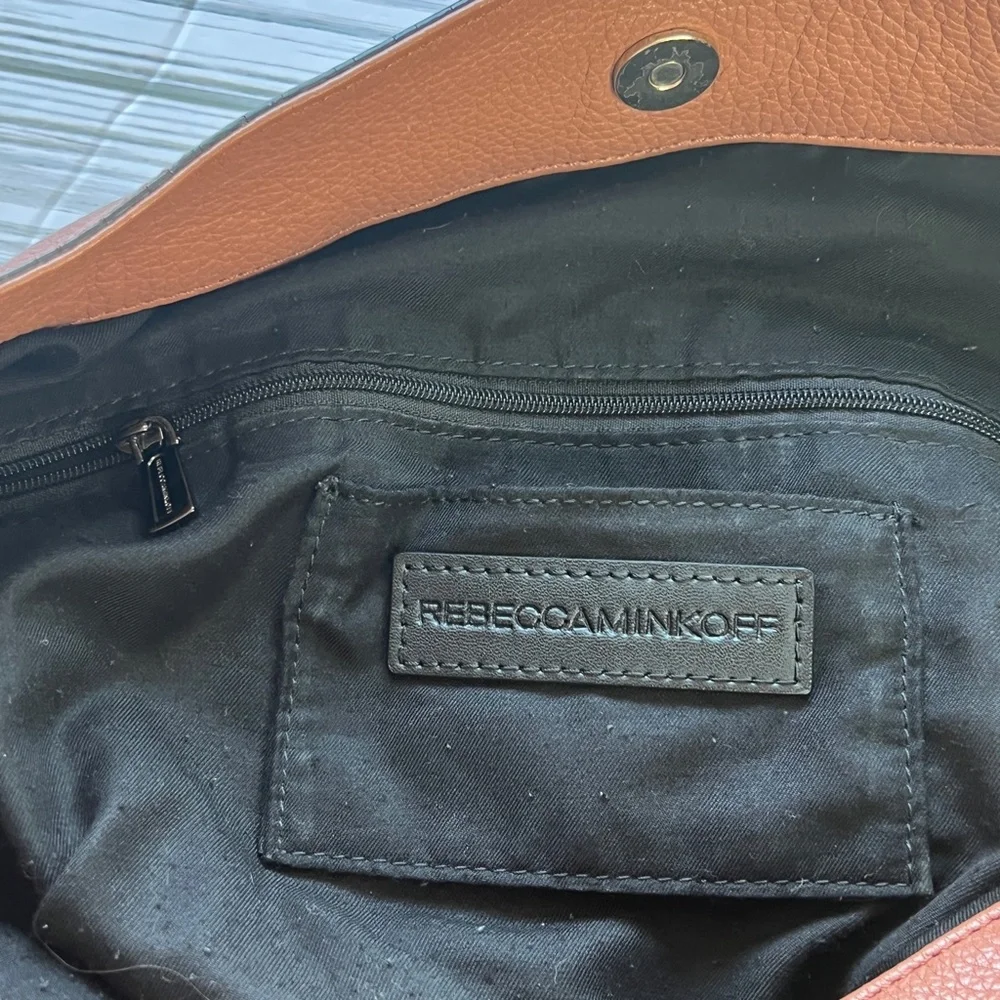 Rebecca‎ Minkoff Brown Leather Moto Hobo Tassel Fringe Shoulder Bag